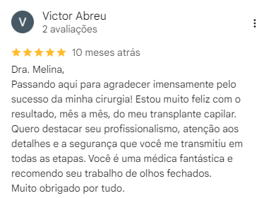 Avaliação de Victor Abreu no Google, 5 estrelas